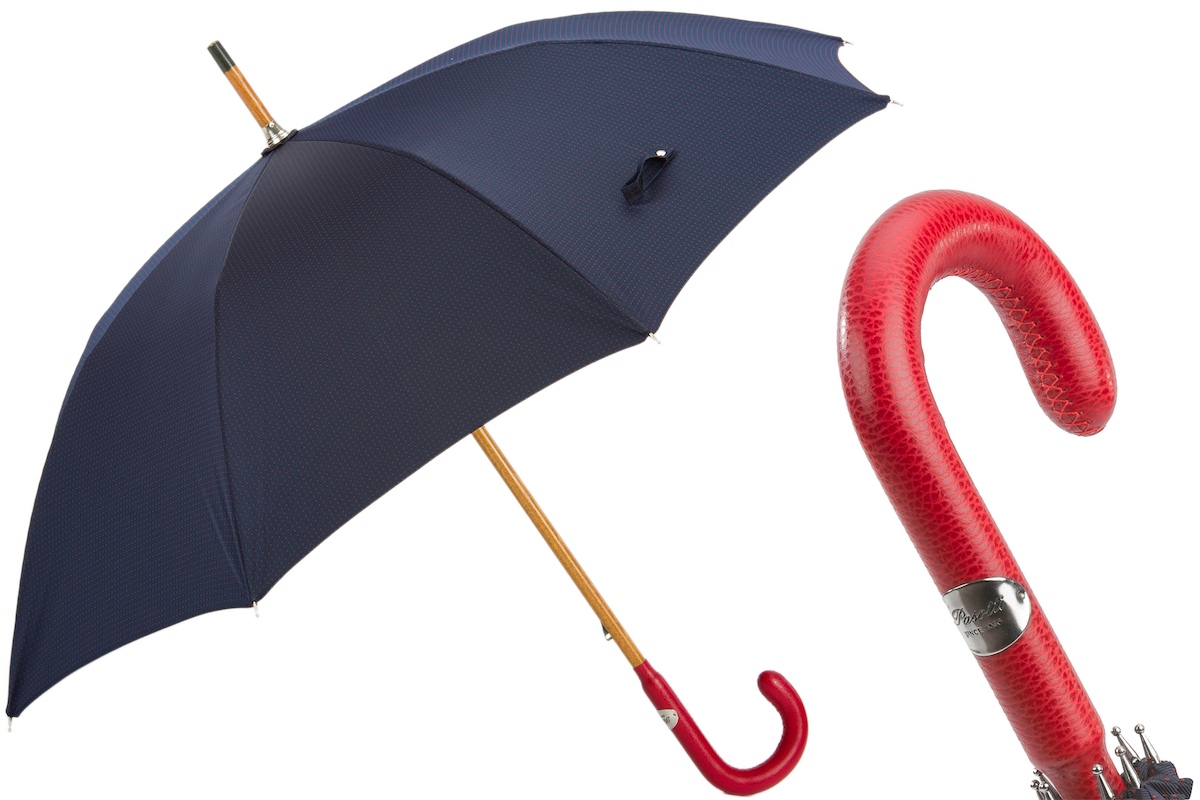 Pasotti Bespoke Umbrella with Leather Handle Handmade Umbrellas