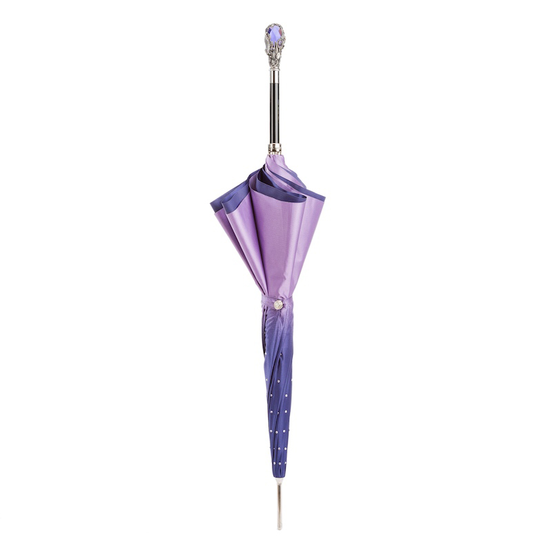 Pasotti Purple Swarovski® Umbrella, Double Cloth - Italian