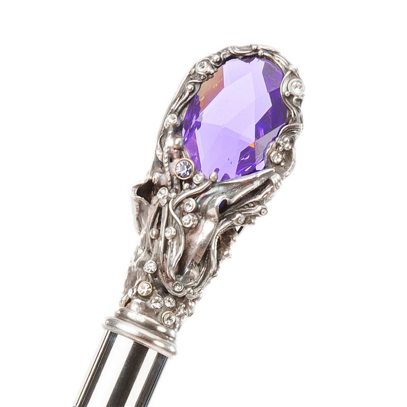 Pasotti Purple Swarovski® Umbrella, Double Cloth - Italian
