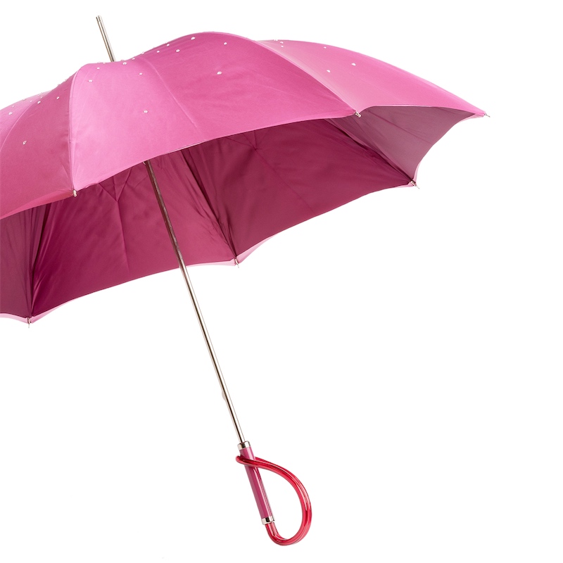 ★Pasotti★名品 イタリア日傘★Candy Pink Burlesque Parasol Umbrella BURLESQUE PARASOL with Leather Handle by Pasotti