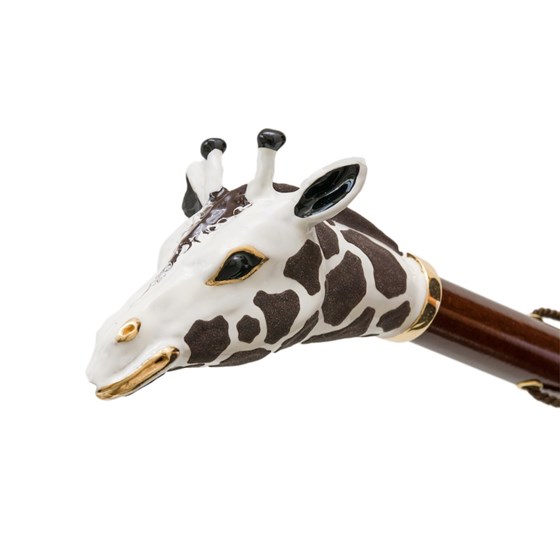Pasotti Luxe Giraffe Umbrella, Double Cloth - High End Umbrellas