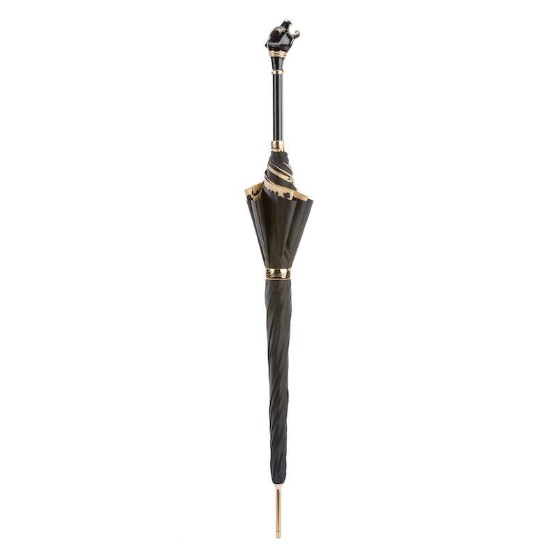 Pasotti Black Panther Umbrella, Double Cloth - Very Elegant