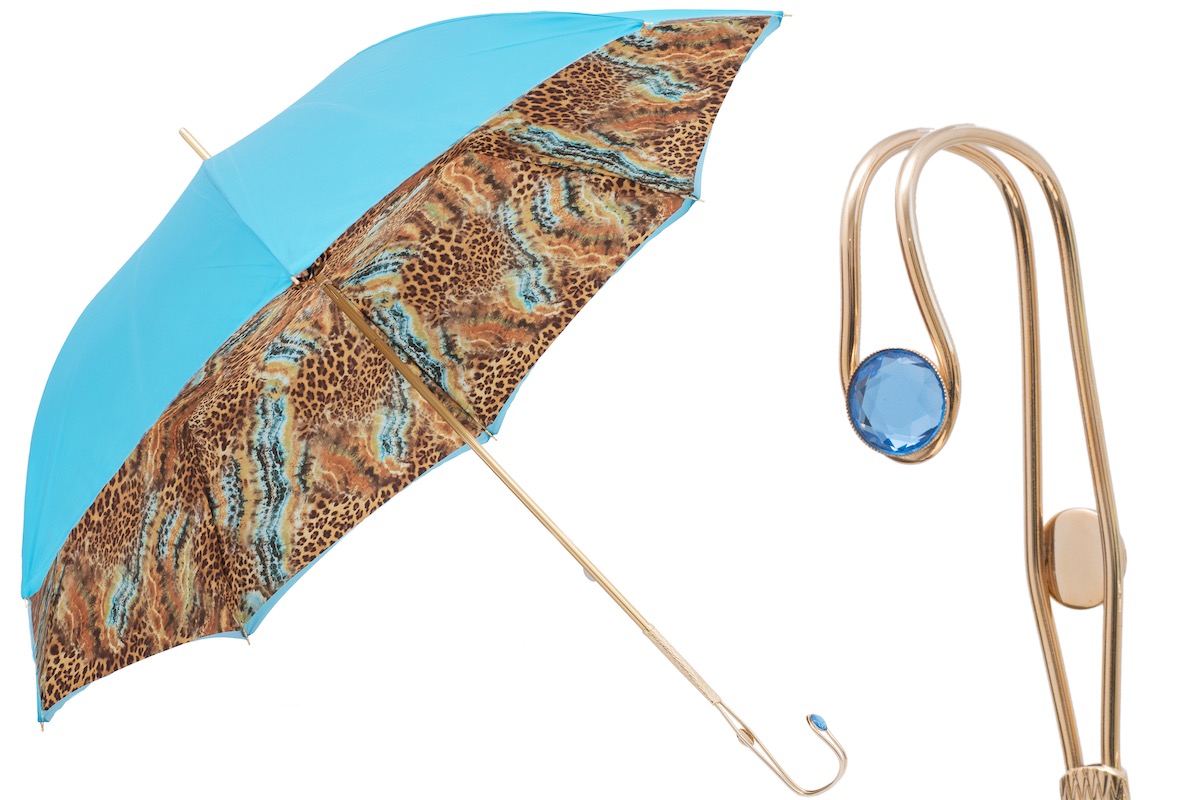 Pasotti Umbrella Bright Animalier Print Umbrella Double Cloth