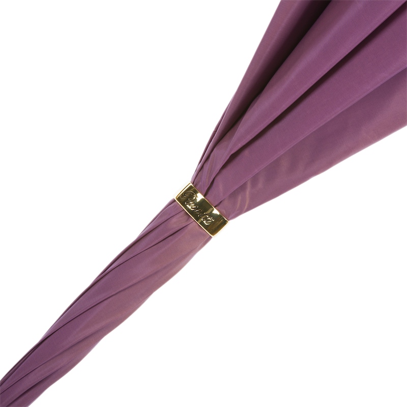 Pasotti Purple Umbrella With Roses Printed Interior, Double