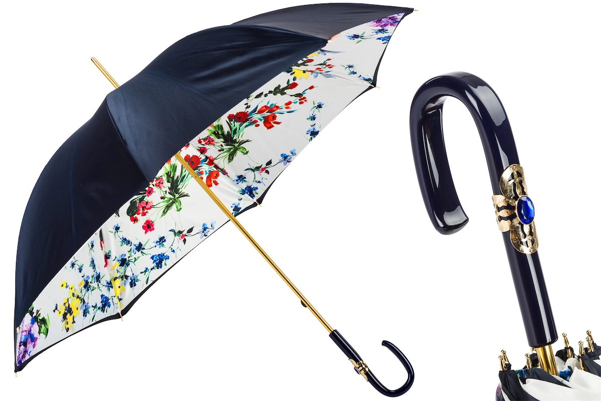 189 5K598-1 C26 - Navy Umbrella with Flowers