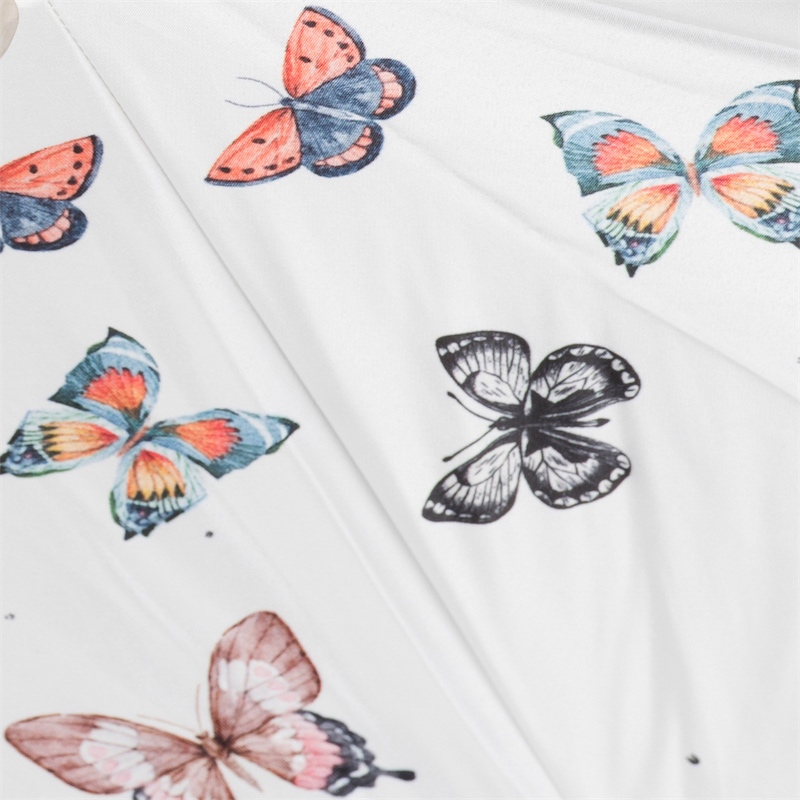 189 5X790-10 P - Butterfly Umbrella with Orange Leather Handle