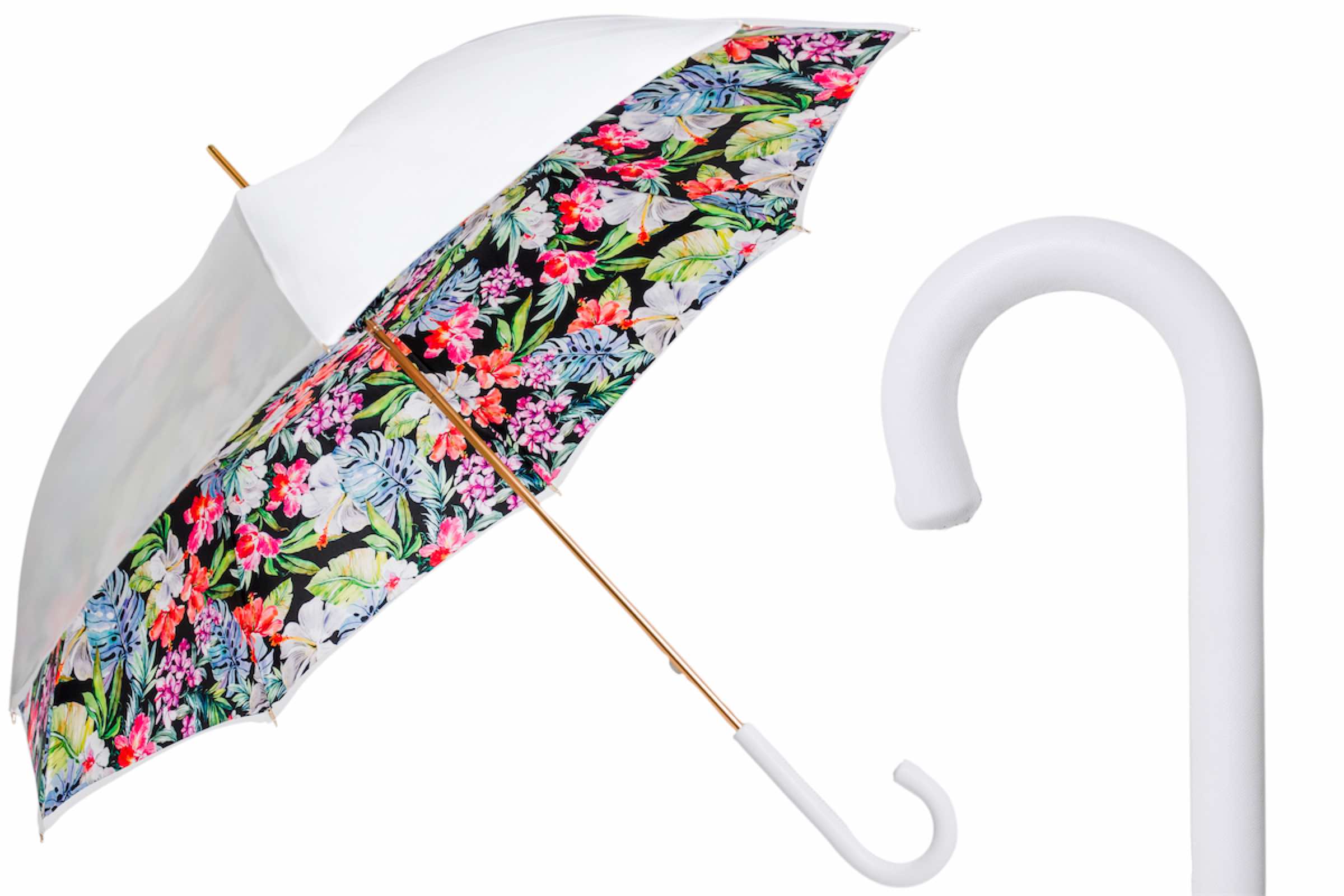 Paraguas para Mujer Floreado - Hermosos paraguas italianos para Mujeres con  las flores y mango de lujo