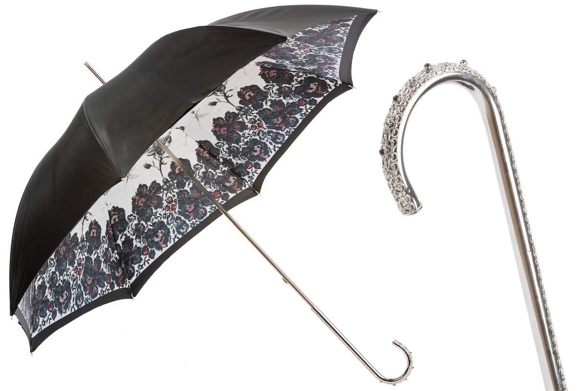 189N 9666-1 U2 - Beautiful Italian Umbrella, Metal Handle