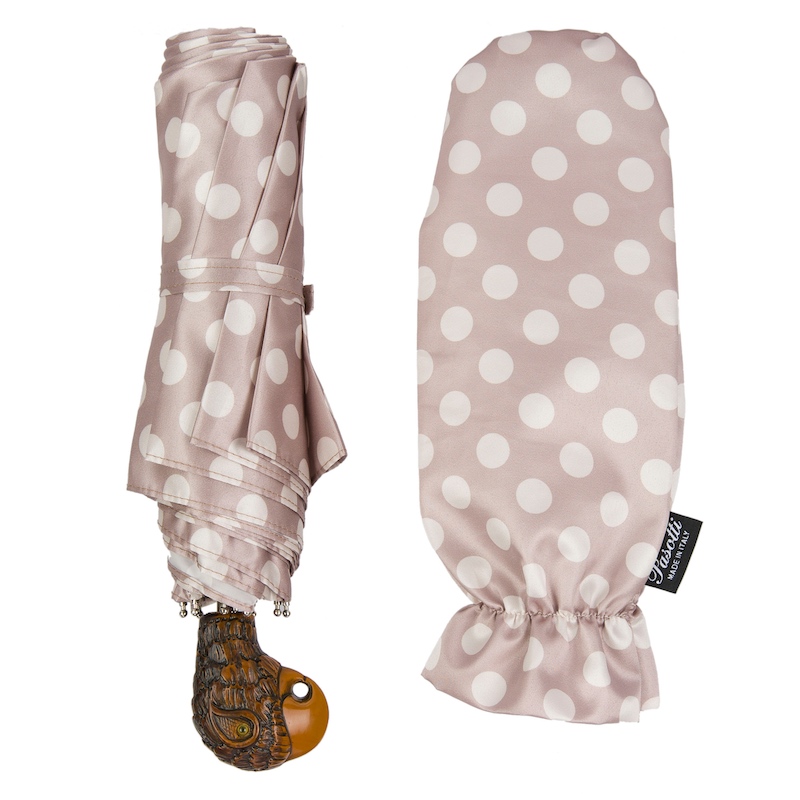 ★Pasotti★名品 イタリア日傘★Polka Dot Parasol with Flowers Bouquet of Flowers Umbrella Pasotti | Artemest