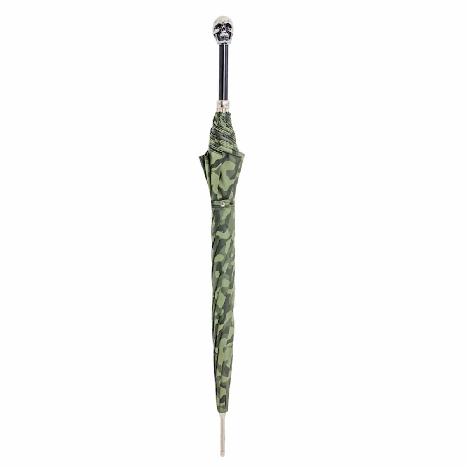 Camouflage Umbrella with Skull Handle Pasotti Umbrellas, Luxury