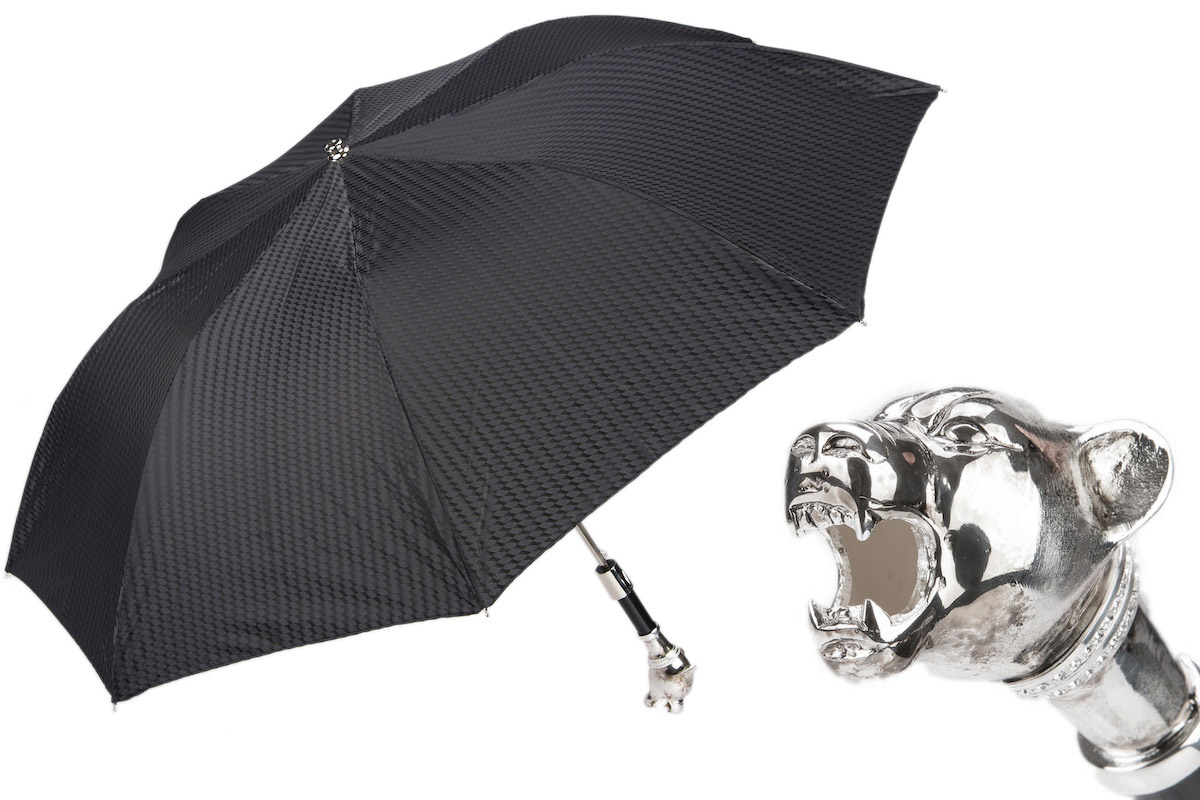 64 6277-1 K1v - Vintage Panther Folding Umbrella