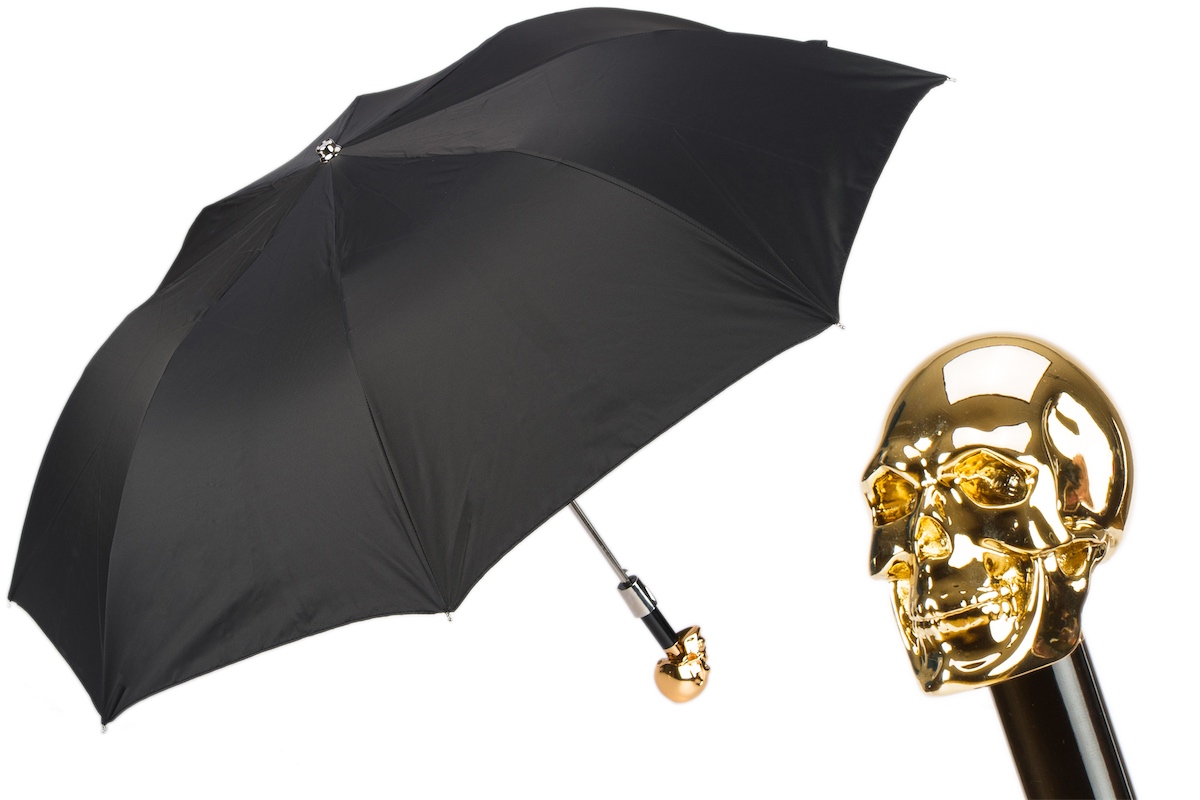 64 Oxf 18 W33or Ombrello Teschio Oro
