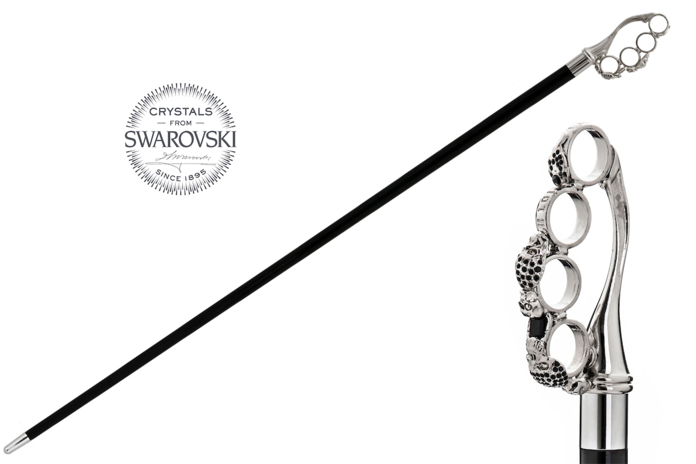 Luxury Walking Sticks and Canes with Silver Handles and Swarovski® Crystals